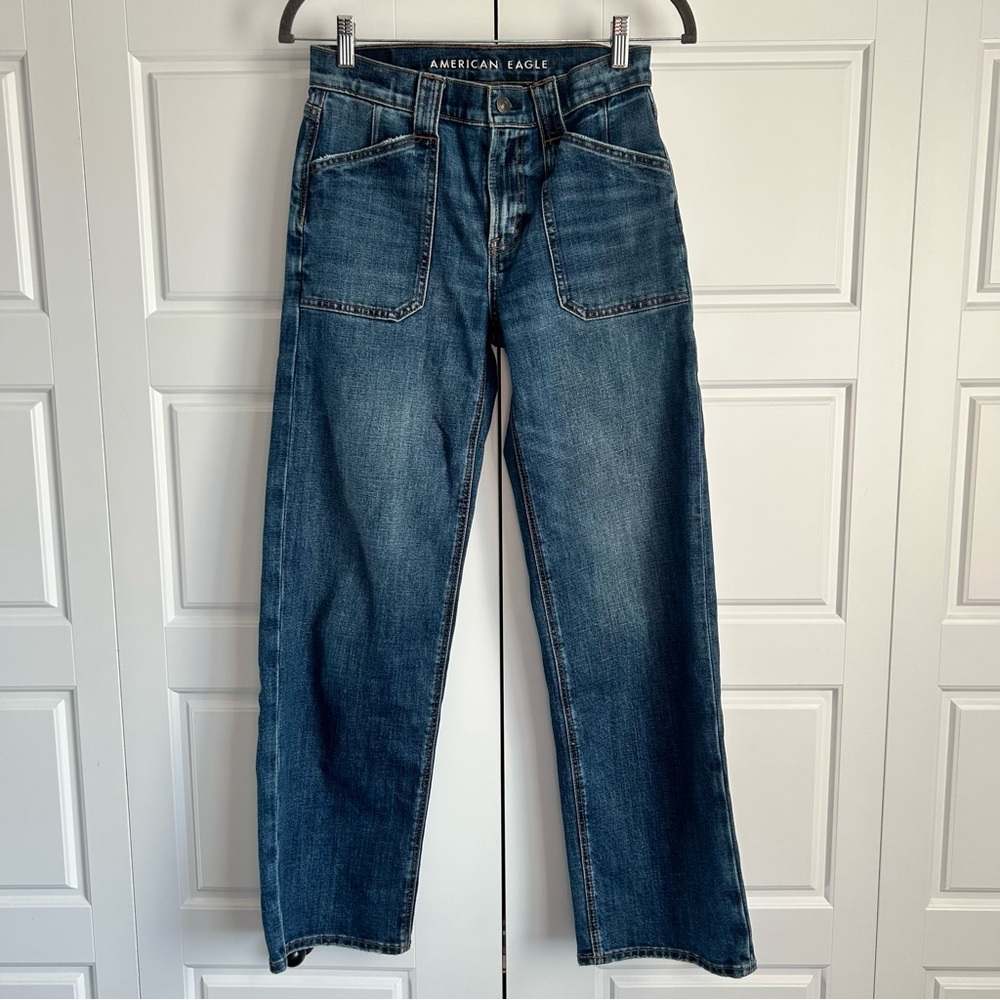 Jeans - American Eagle Mid-Rise Stovepipe Utility